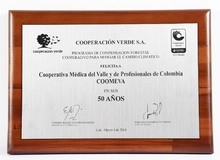 Placa Cooperación Verde S.A 